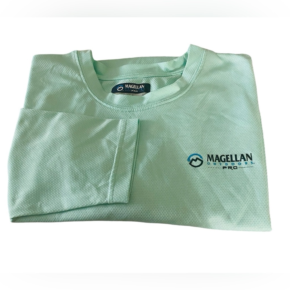 Magellan Men’s outdoors Pro Aqua Blue shirt Angler Series Long Sleeve Si… - Picture 13 of 13